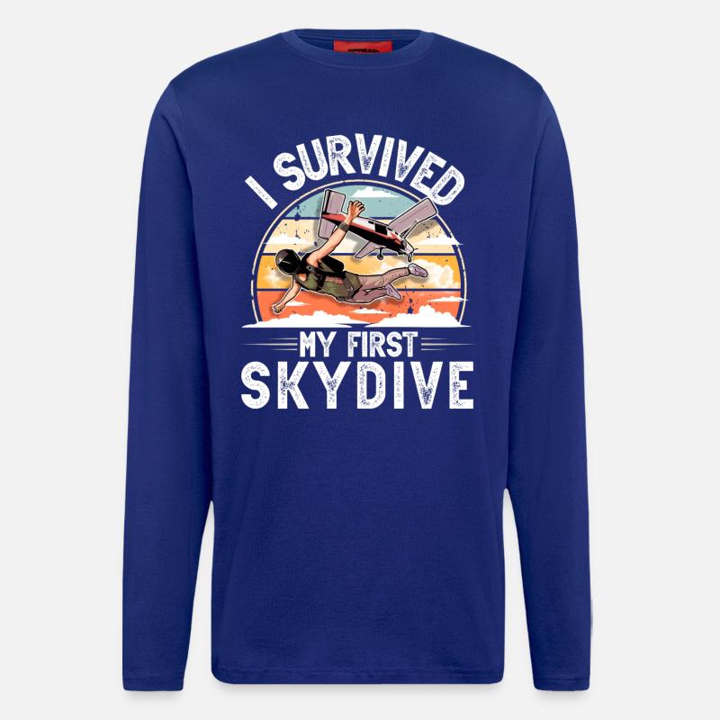 Skydiving Parachuting Parachute - Longsleeve - made by SPREAD  - Iconic Blue