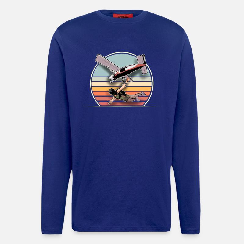 Skydiving Parachuting Parachute - Longsleeve - made by SPREAD  - Iconic Blue