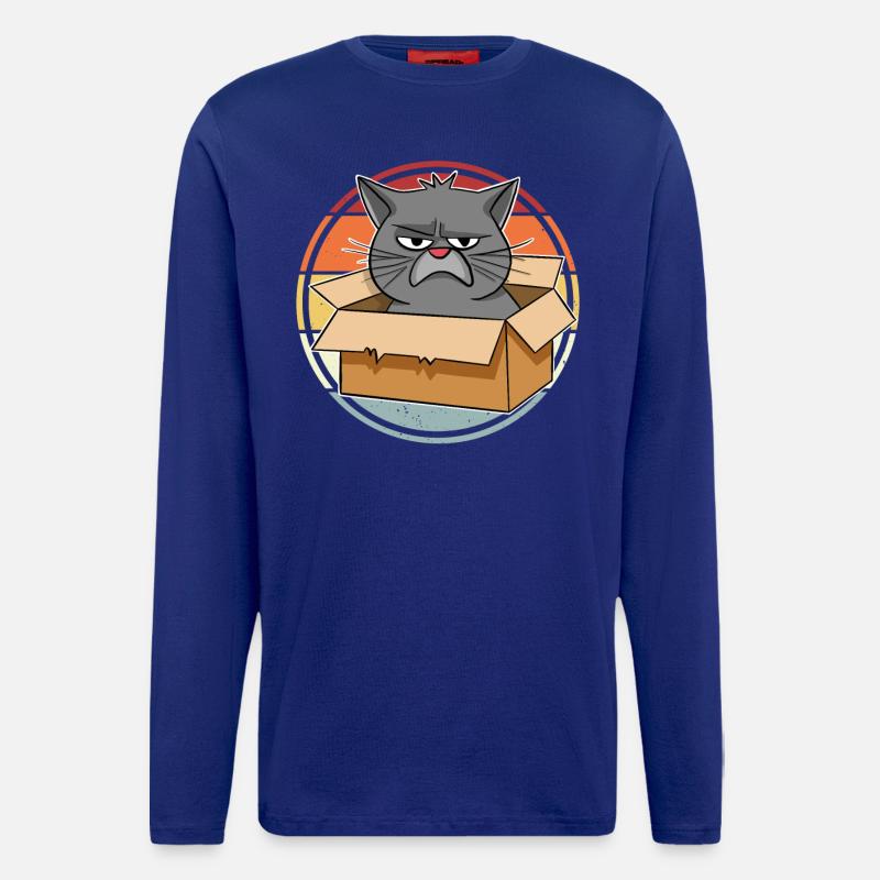 Cat in a box - Longsleeve - made by SPREAD  - Iconic Blue