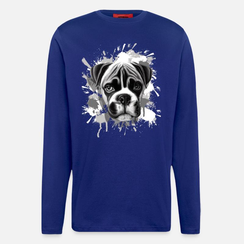 Boxer Hund - Langarmshirt - made by SPREAD - Iconic Blue