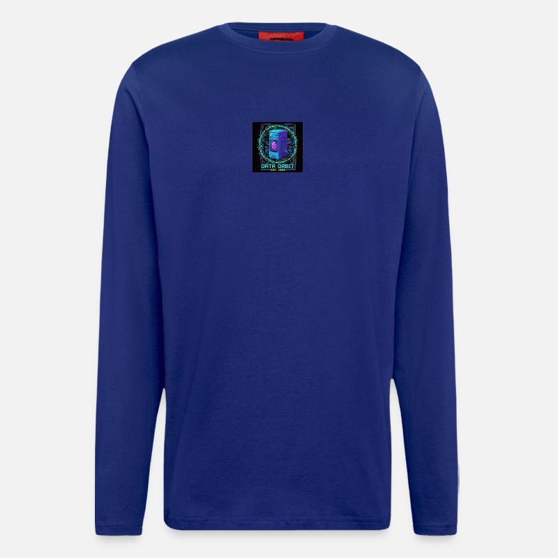 Data Orbit Neon Computer - Longsleeve - made by SPREAD  - Iconic Blue