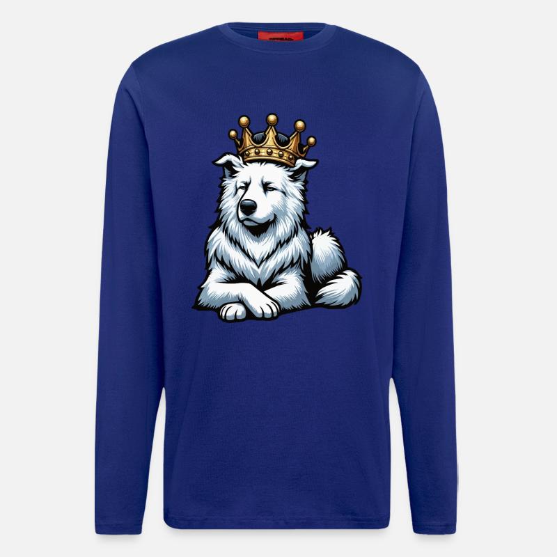 White Shepherd Shepherd Shepherd Dogs - Longsleeve - made by SPREAD  - Iconic Blue
