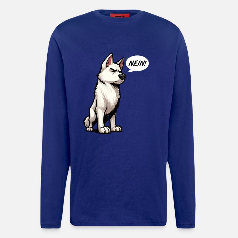 No White Shepherd Shepherd Shepherd Dogs - Longsleeve - made by SPREAD  - Iconic Blue