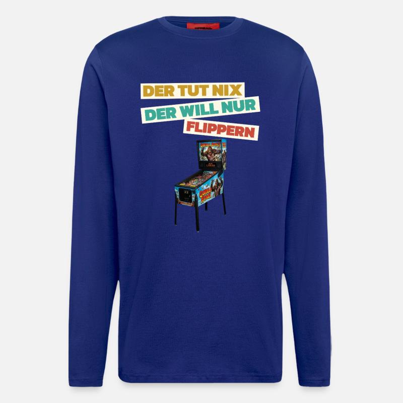 Pinball Arcade He's Doing Nothing - Longsleeve - made by SPREAD  - Iconic Blue