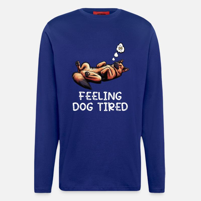 Feeling Dog Tired Deutscher Schäferhund  - Langarmshirt - made by SPREAD  - Iconic Blue