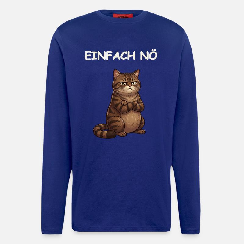 Drôle de dicton de chat - Manches longues bio décontracté fabriqué en UE - Iconic Blue