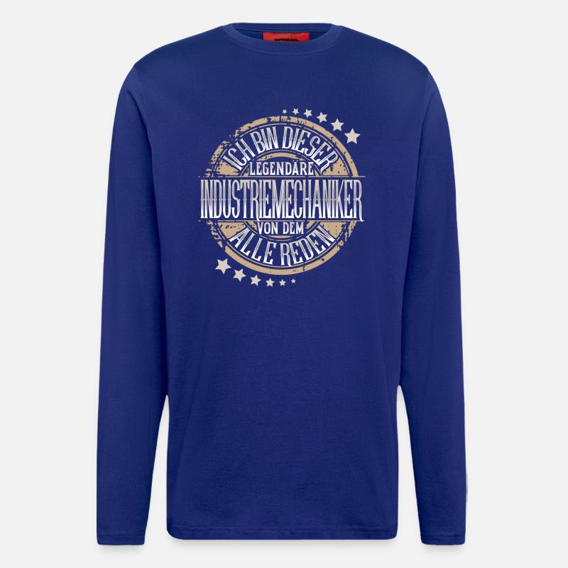 Industriemechaniker - Langarmshirt - made by SPREAD  - Iconic Blue