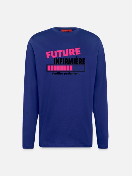 future infirmière - Manches longues bio décontracté fabriqué en UE - Iconic Blue