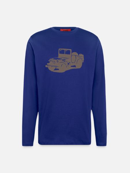 US Jeep Willys 2 - Langarmshirt - made by SPREAD  - Iconic Blue