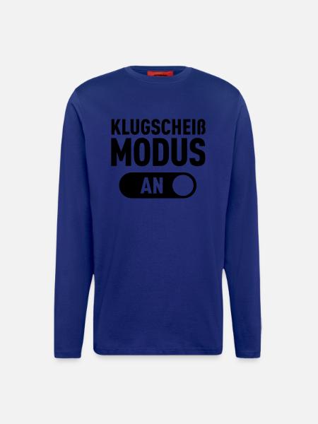 Klugscheiß Modus (An) - Langarmshirt - made by SPREAD - Iconic Blue