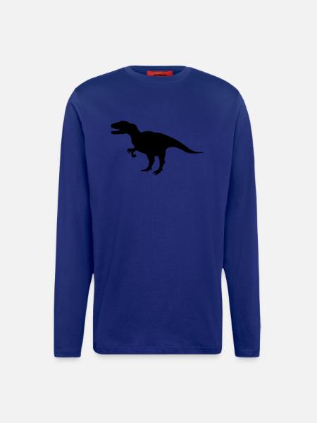 dinosaurier - Manches longues bio décontracté fabriqué en UE - Iconic Blue