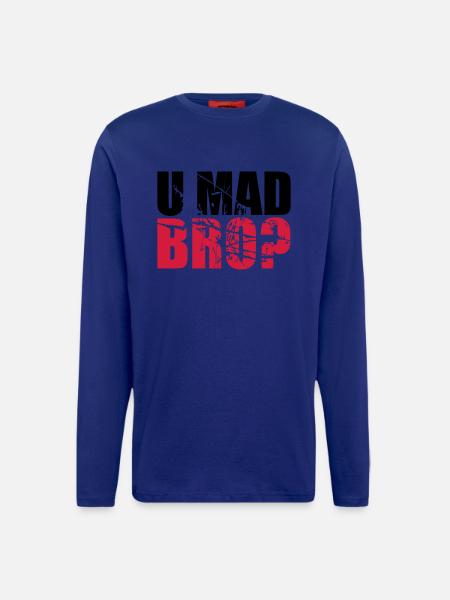 Logo U Mad BRO - Longsleeve - made by SPREAD - Iconic Blue