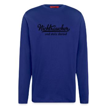 Nichtraucher - Langarmshirt - made by SPREAD  - Iconic Blue - Vorne