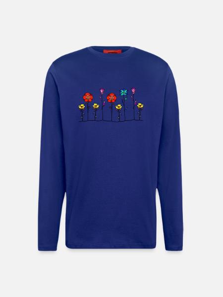 Blumen - Langarmshirt - made by SPREAD  - Iconic Blue