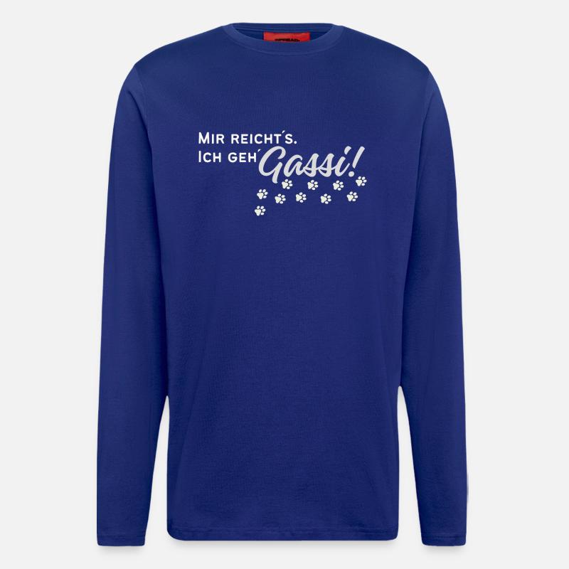 Gassi gehen - Langarmshirt - made by SPREAD  - Iconic Blue
