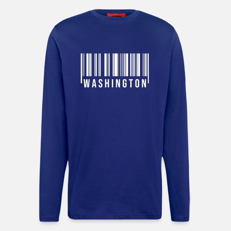 Washington Strichcode - Langarmshirt - made by SPREAD  - Iconic Blue