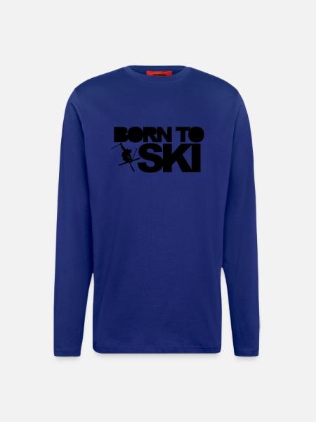 Born To Ski - Longsleeve - made by SPREAD  - Iconic Blue
