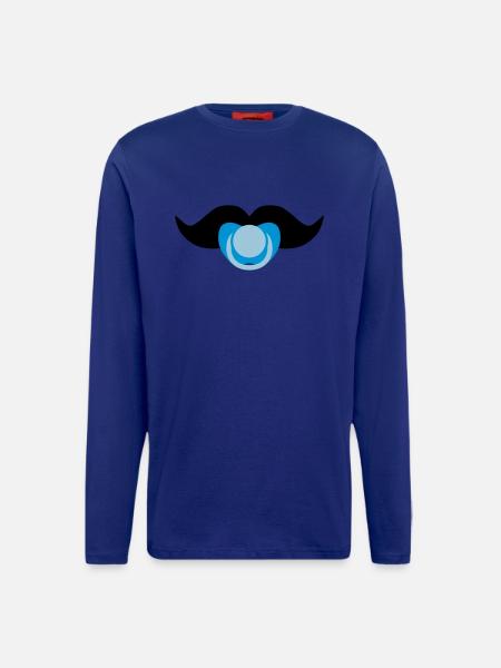 Baby-Schnurrbart - Langarmshirt - made by SPREAD - Iconic Blue
