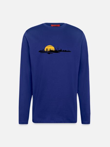 Skyline - Küste Cuxhaven - Langarmshirt - made by SPREAD - Iconic Blue