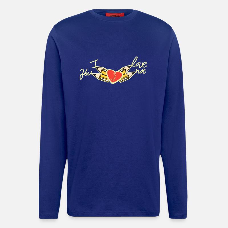 Je ne t’aime pas - Manches longues bio décontracté fabriqué en UE - Iconic Blue