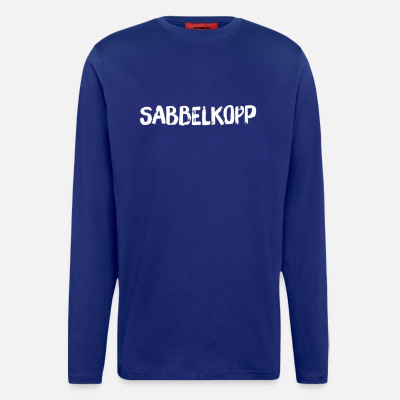 Sabbelkopp weiss - Langarmshirt - made by SPREAD  - Iconic Blue