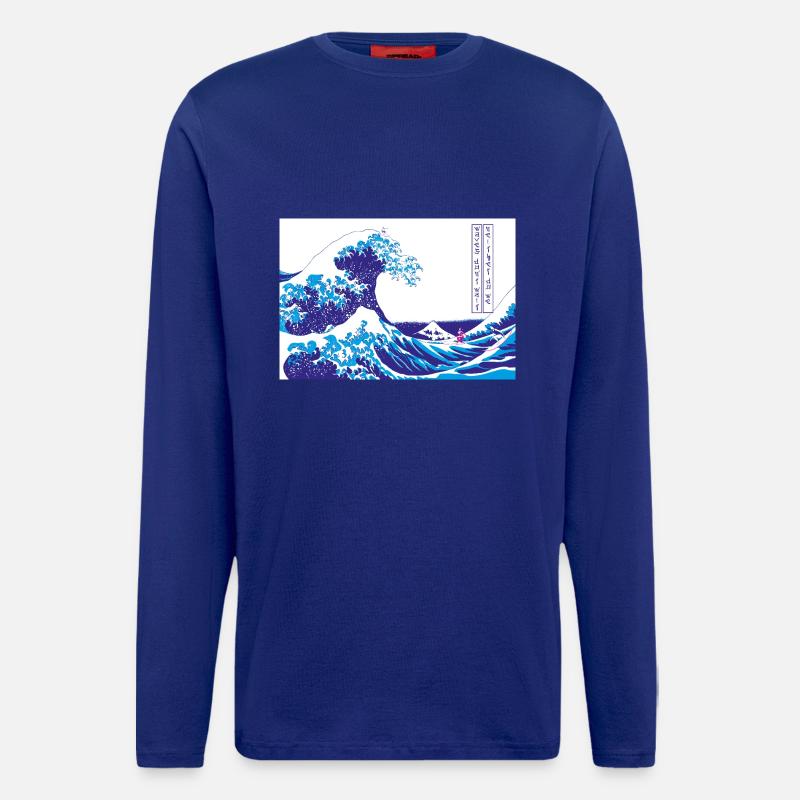 Waves Don’t Wait - Langarmshirt - made by SPREAD  - Iconic Blue