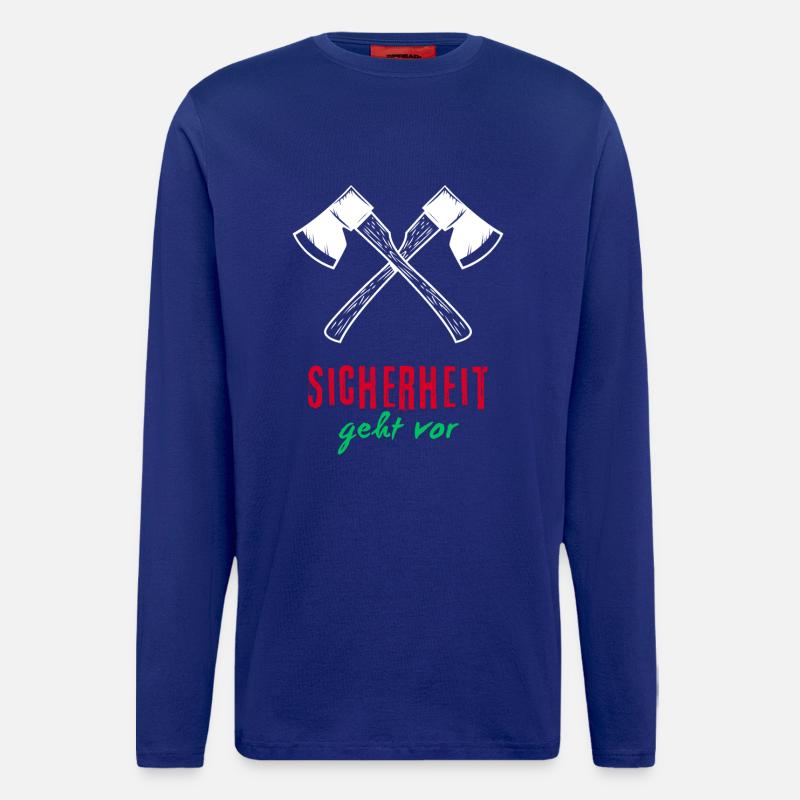 Sicherheit geht vor - Langarmshirt - made by SPREAD - Iconic Blue