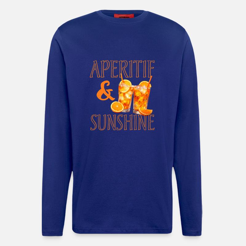 Apéritif & Rayon de soleil - Manches longues bio décontracté fabriqué en UE - Iconic Blue