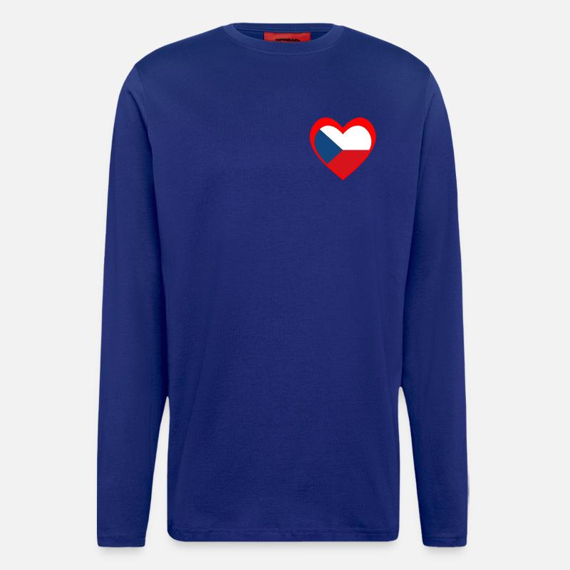 Červené Srdce Česko - Longsleeve - made by SPREAD  - Iconic Blue