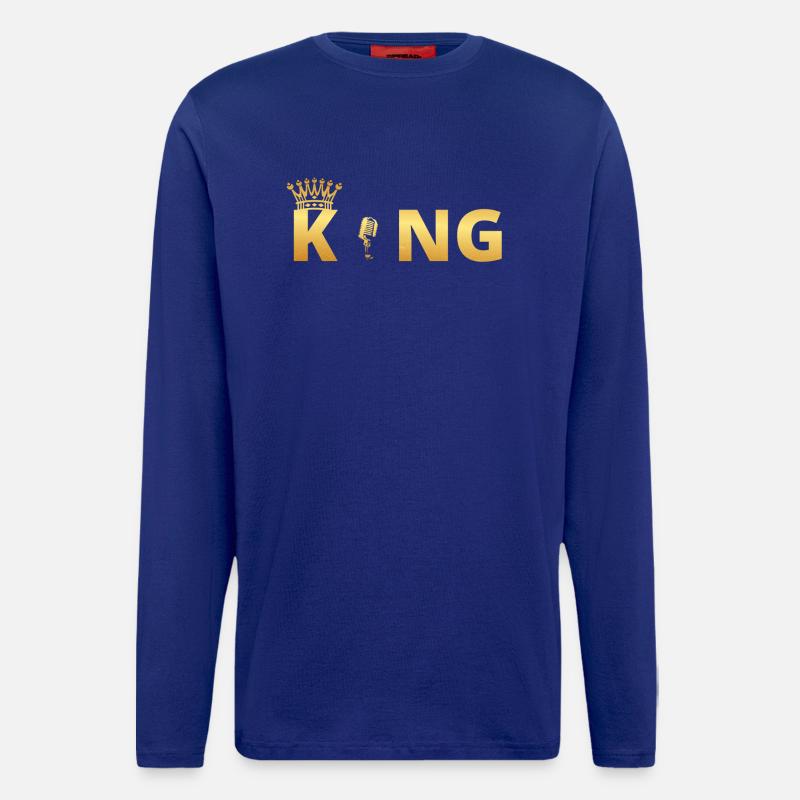 giftgamesmaster god MIKROFON MICROFON MI - Longsleeve - made by SPREAD  - Iconic Blue