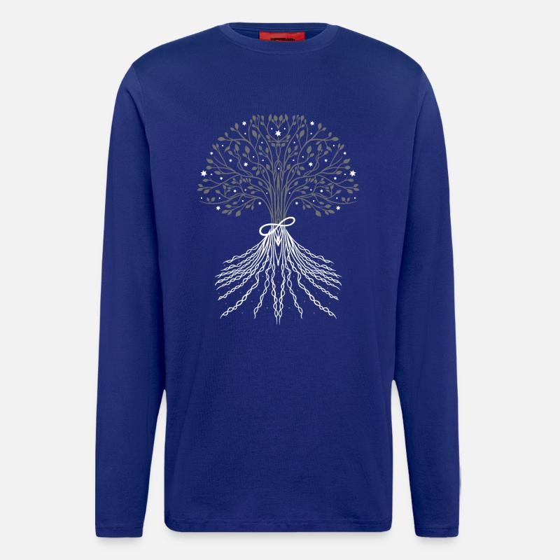 Baum des Lebens, Lebensbaum - Langarmshirt - made by SPREAD  - Iconic Blue