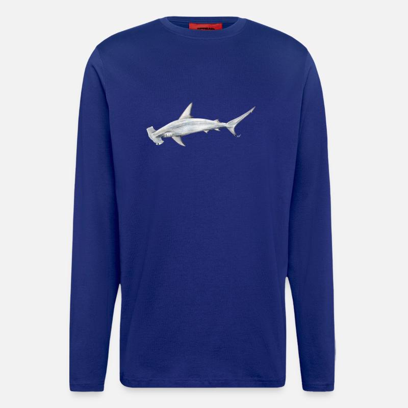Tiburon martillon - Hammerhead shark - Requin - Longsleeve - made by SPREAD  - Iconic Blue