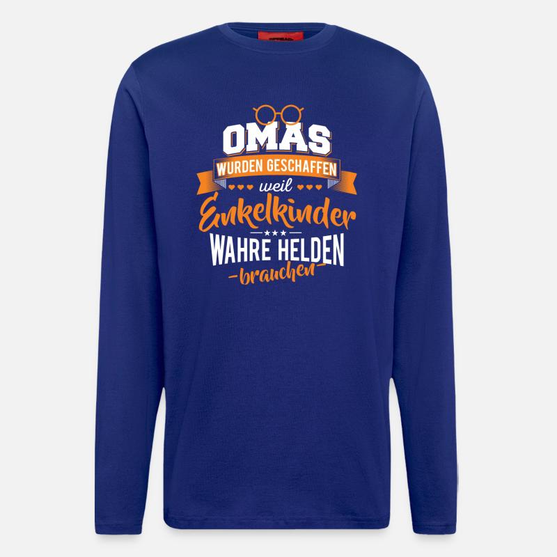 Oma Enkelkinder Helden - Langarmshirt - made by SPREAD - Iconic Blue