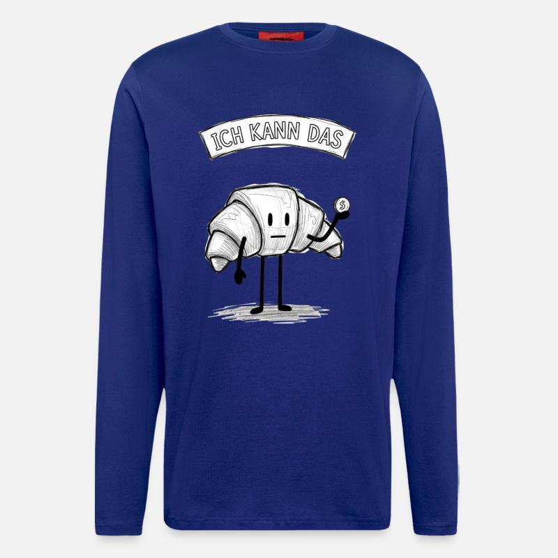 Ich Kann Das Croissant Held - Langarmshirt - made by SPREAD  - Iconic Blue