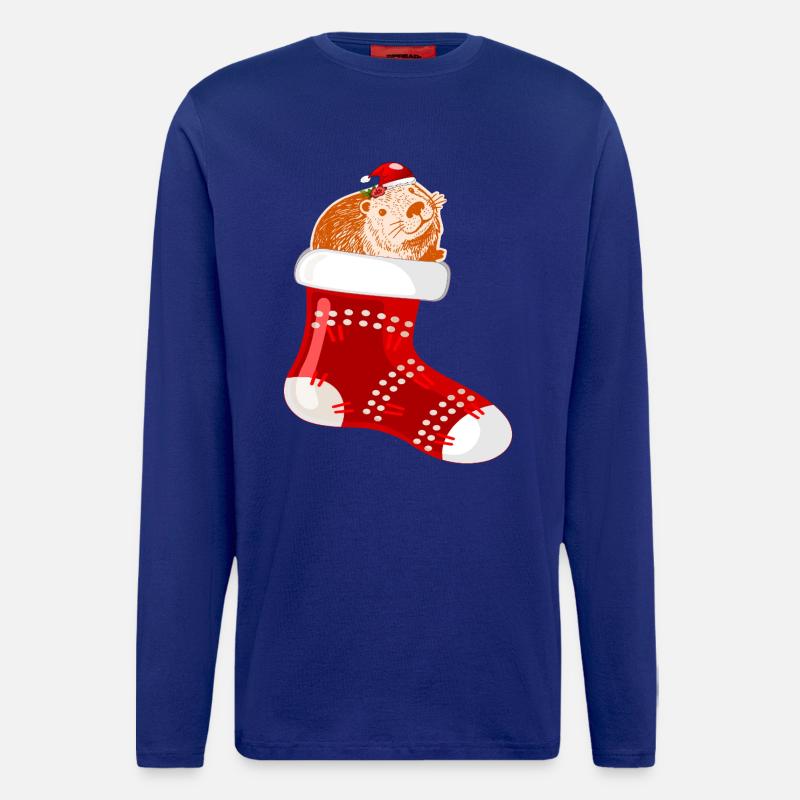 WEIHNACHTSMANN WEIHNACHTSSTRÜMPFE CAPYBARA - Langarmshirt - made by SPREAD  - Iconic Blue