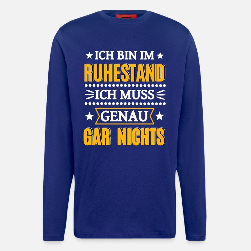 Rentner Ruhestand - Langarmshirt - made by SPREAD  - Iconic Blue