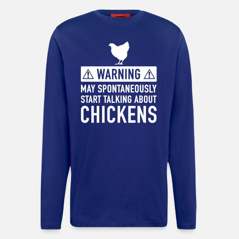 Funny Chicken Gift Idea - Longsleeve - made by SPREAD - Iconic Blue