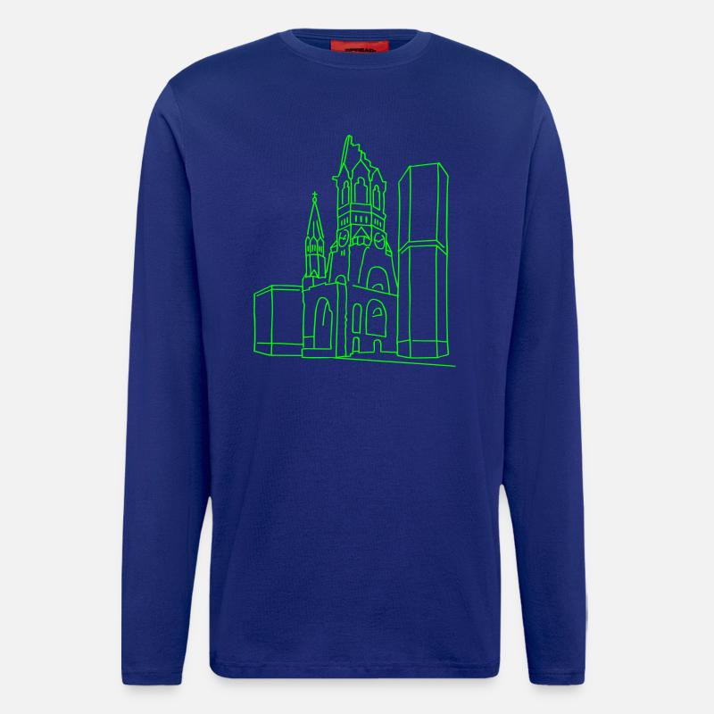 Gedächtniskirche Berlin - Langarmshirt - made by SPREAD  - Iconic Blue
