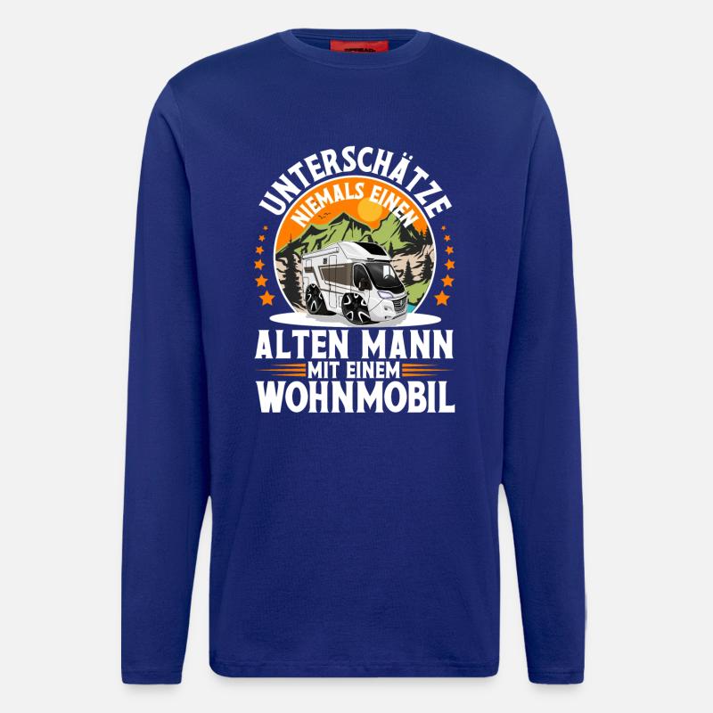 Camping Camper Campen - Langarmshirt - made by SPREAD  - Iconic Blue
