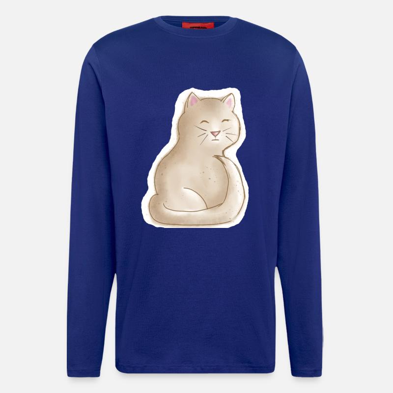 müdes Kätzchen - Langarmshirt - made by SPREAD  - Iconic Blue