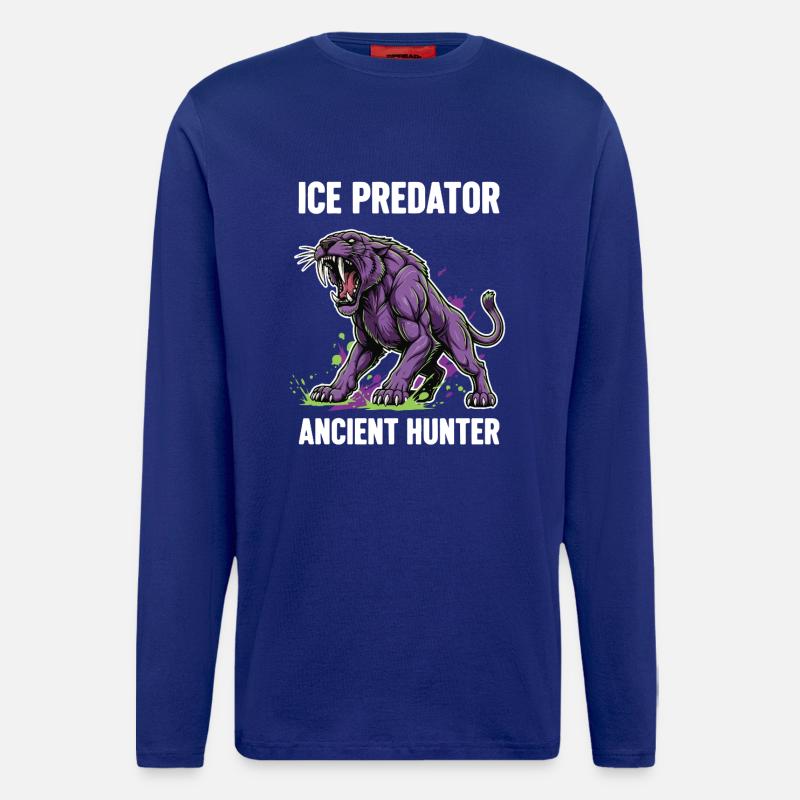 Smilodon Predator Ancient Hunter - Longsleeve - made by SPREAD - Iconic Blue