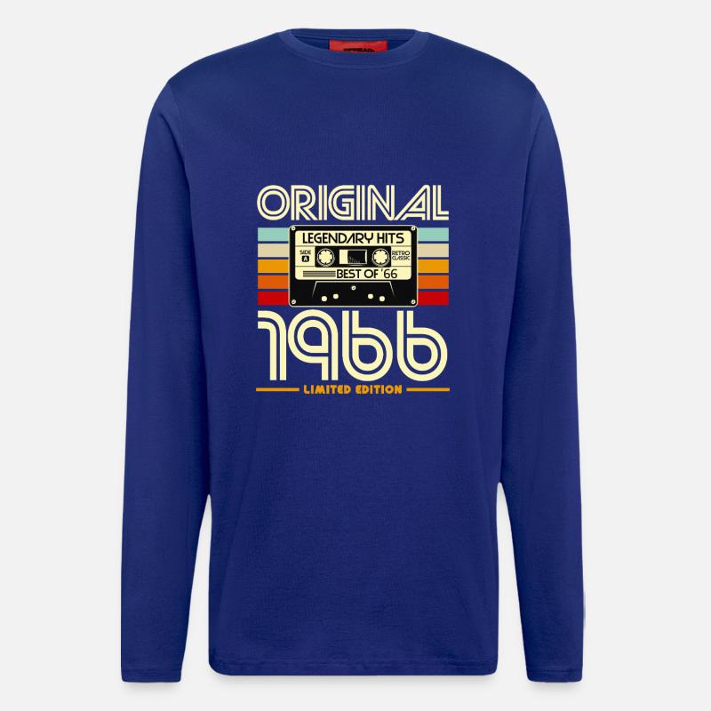 Originalkassette Retro von 1966 - Langarmshirt - made by SPREAD  - Iconic Blue