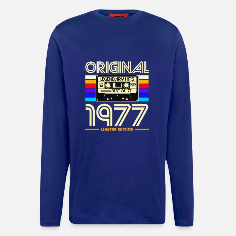 Originale Retro-Kassette von 1977 - Langarmshirt - made by SPREAD  - Iconic Blue
