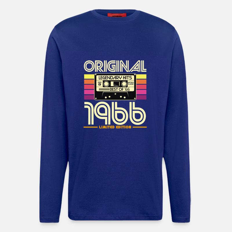 Originalkassette Retro von 1966 - Langarmshirt - made by SPREAD - Iconic Blue