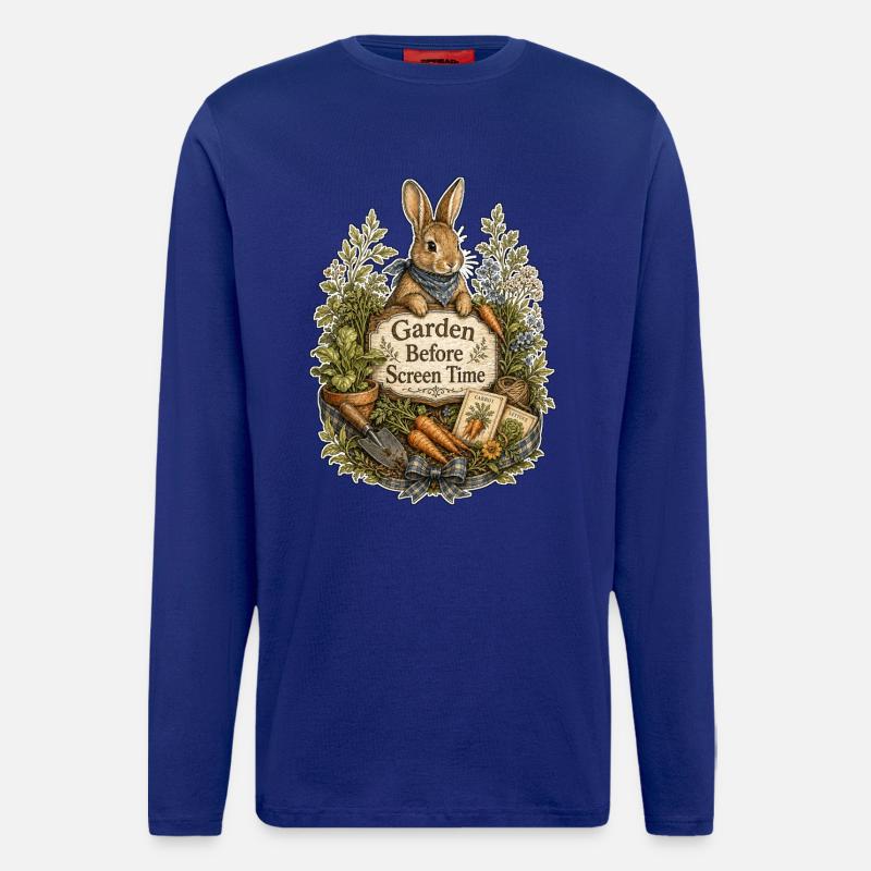 Garden Before Screen Time - Langarmshirt - made by SPREAD  - Iconic Blue