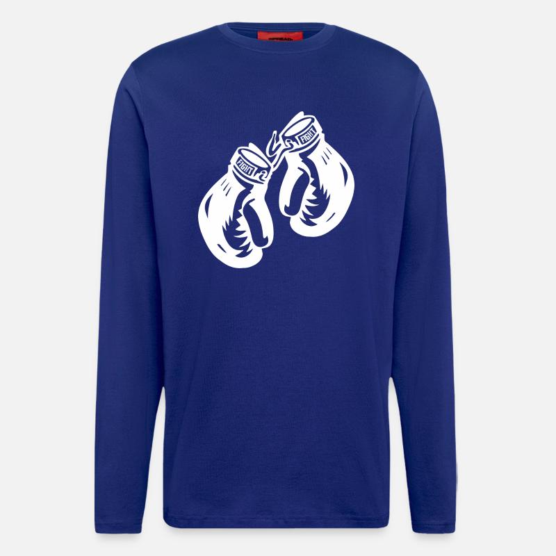 Boxhandschuhe - Langarmshirt - made by SPREAD  - Iconic Blue