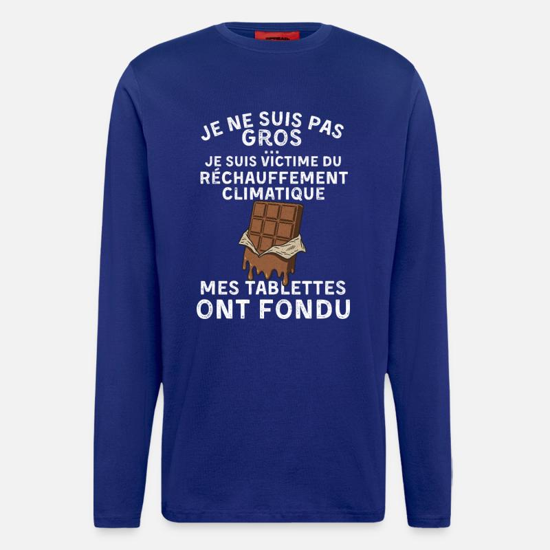 I'm Not Fat - lustige Mann Geschenkidee - Langarmshirt - made by SPREAD  - Iconic Blue