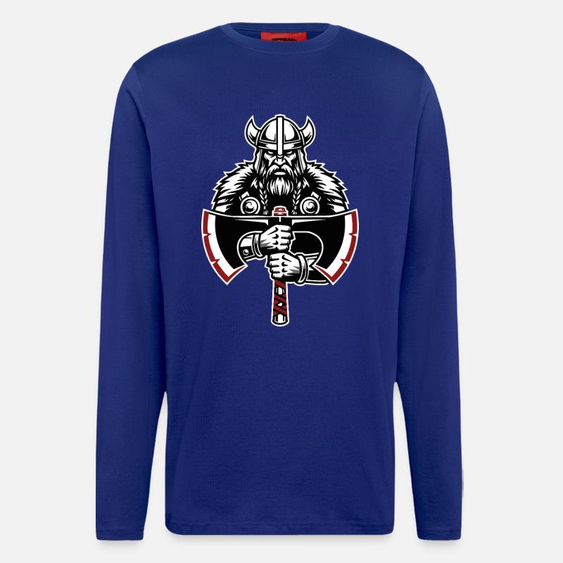 Wikinger-Schild-Runen Keltische Knoten-Maskottchen - Langarmshirt - made by SPREAD  - Iconic Blue