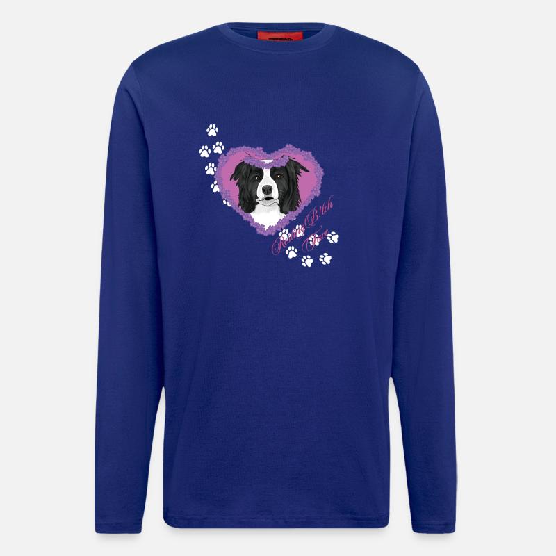 Ruhende B!tch Face Border Collie - Langarmshirt - made by SPREAD - Iconic Blue