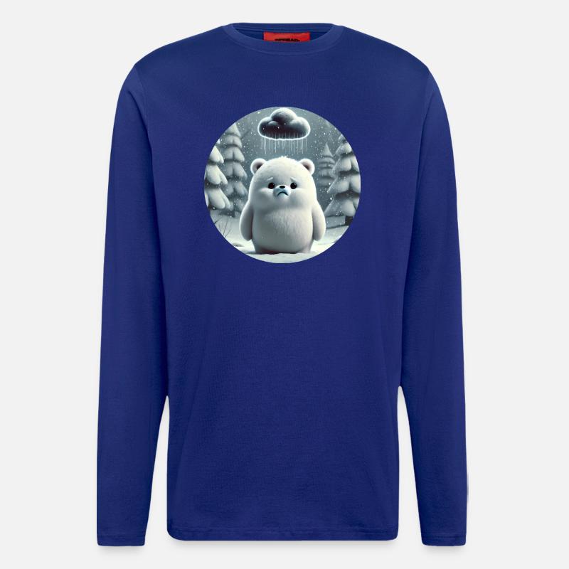 Eisbär im eisigen Regen - Langarmshirt - made by SPREAD  - Iconic Blue